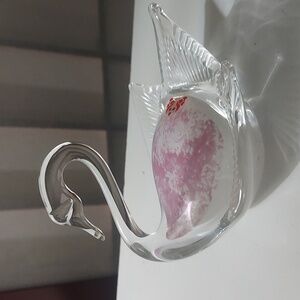 Studiolasi Pertunmaa Vintage 1977 Finnish Handmade Glass Swan